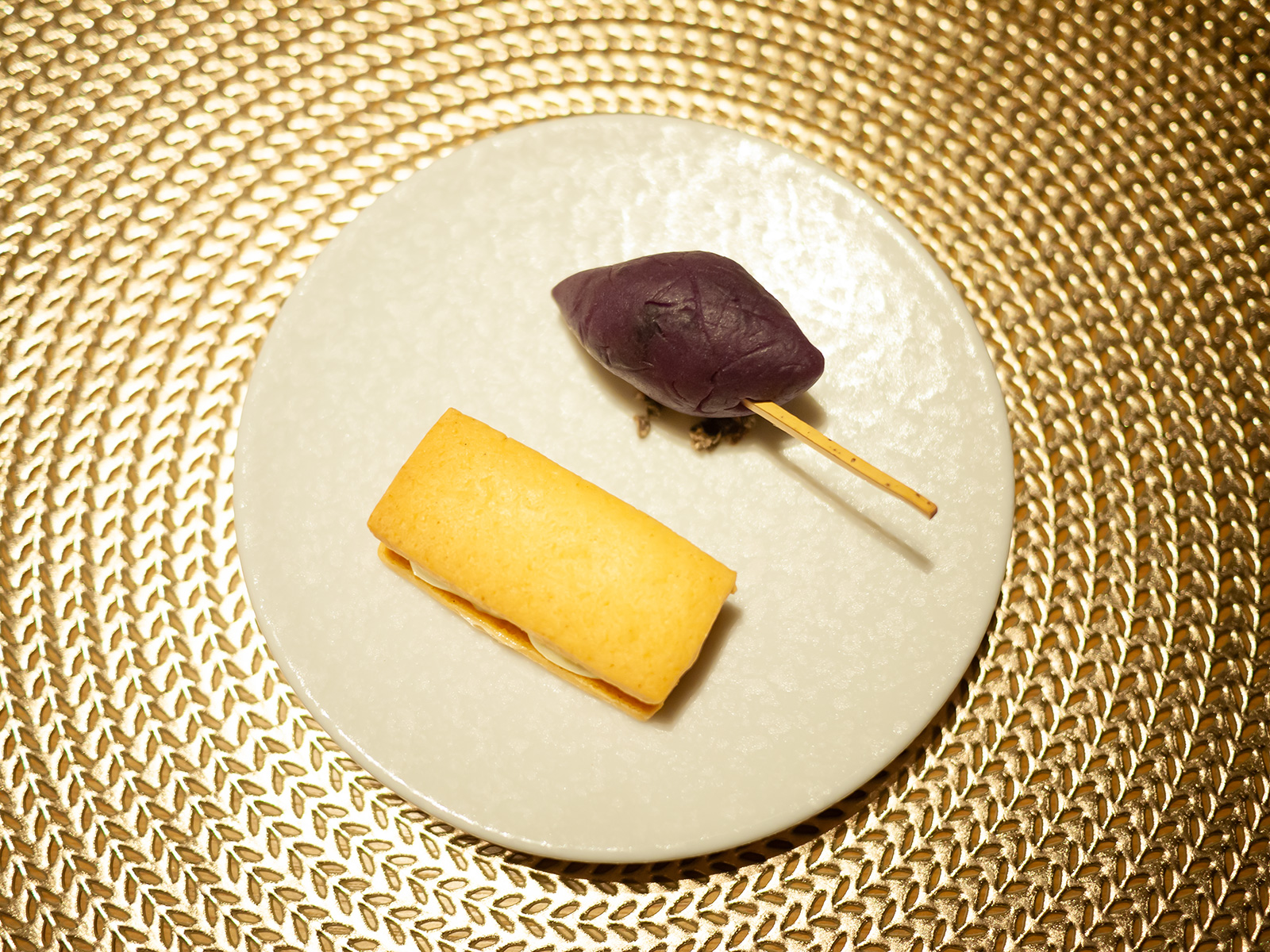 紫芋のスイートポテト、バターサンド
