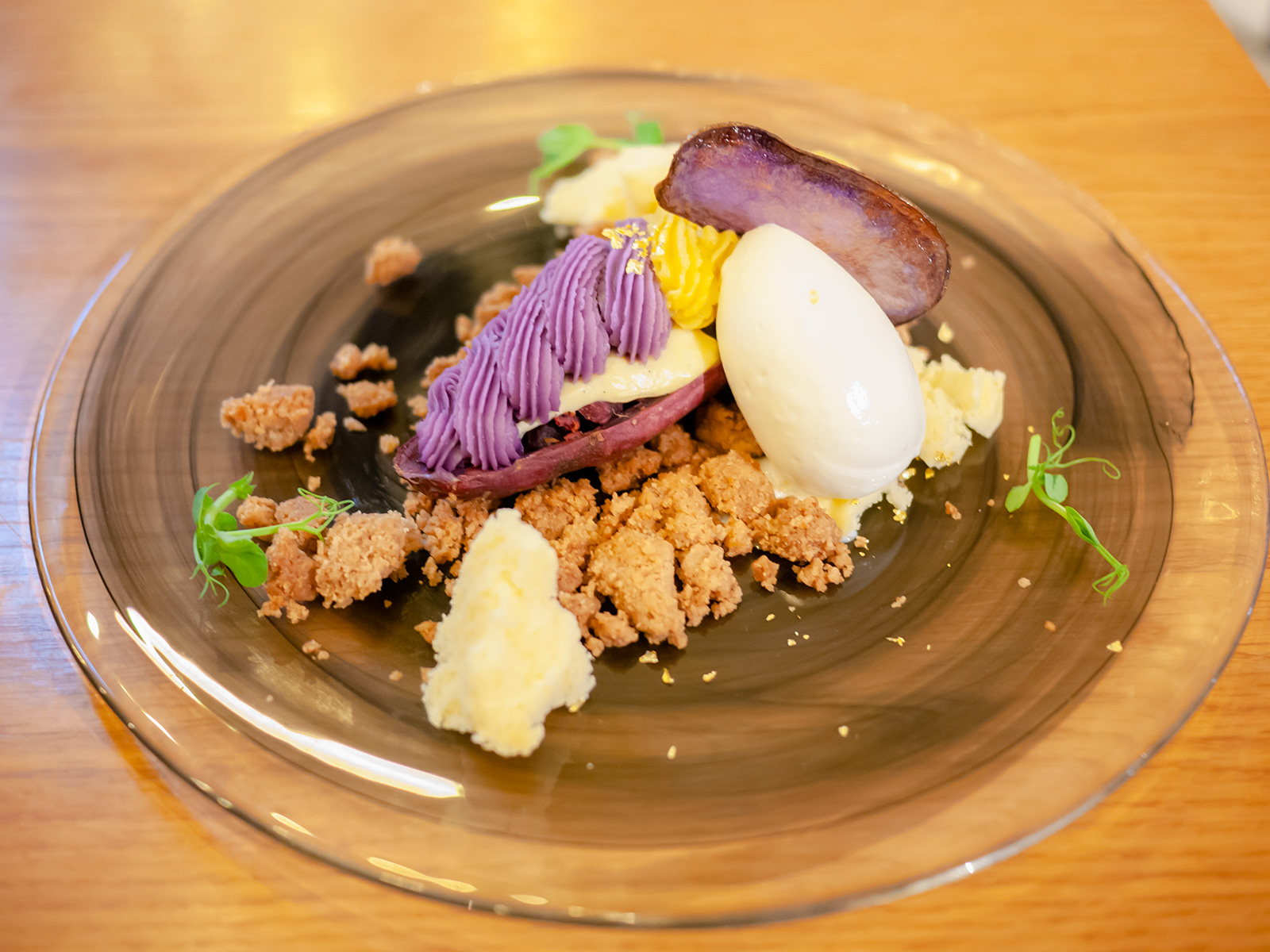 紫芋と安納芋のデセール