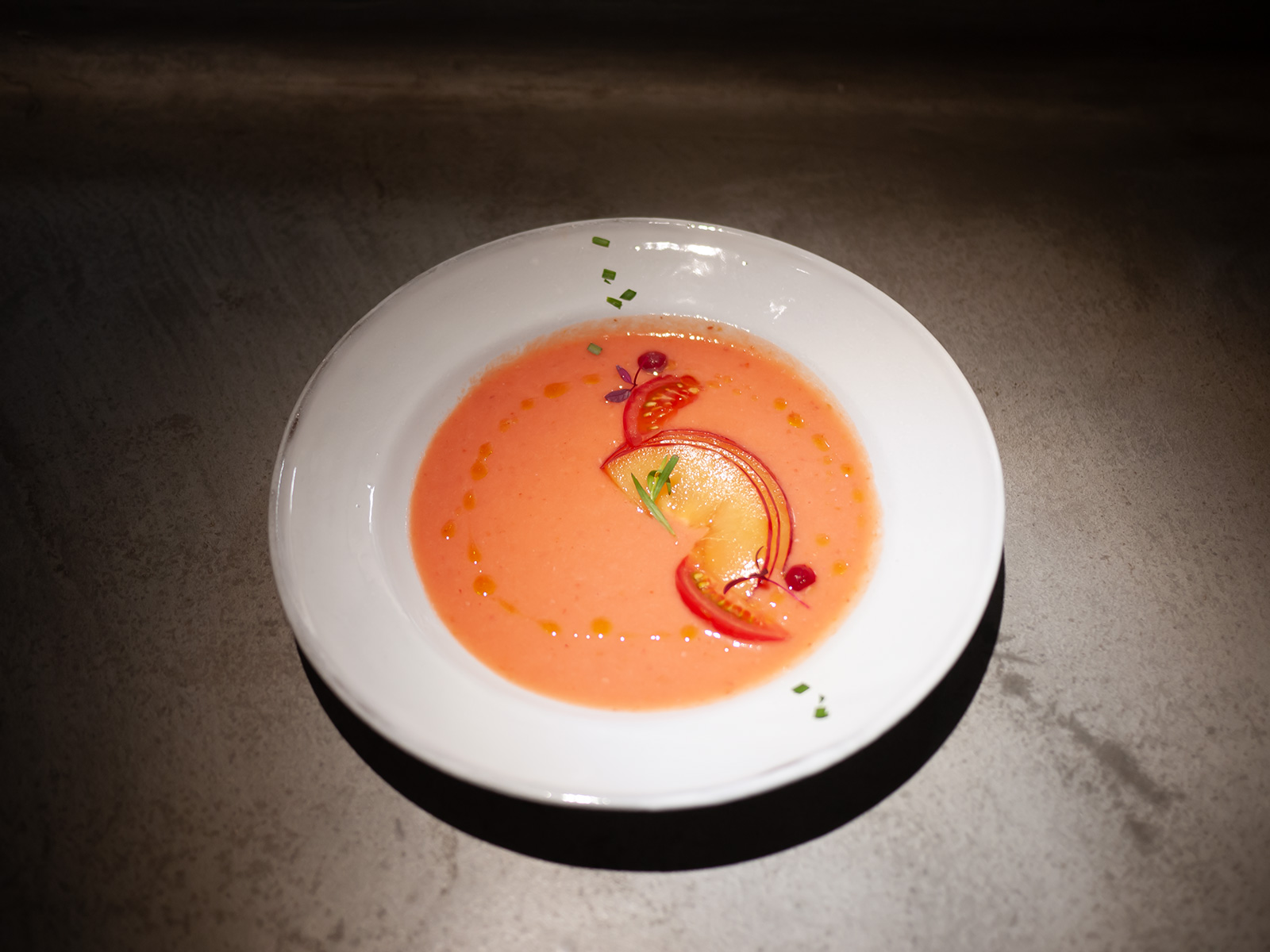 貴陽と完熟トマトの冷製スープ