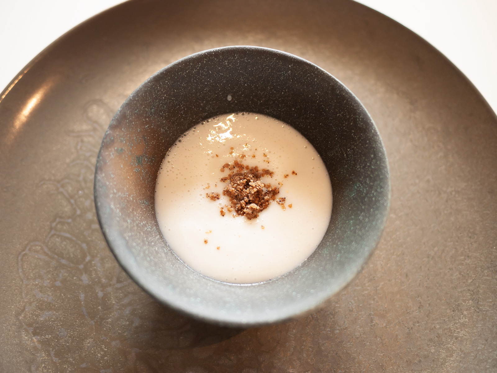里芋と鹿島在来自然栽培豆乳の温かいスープ