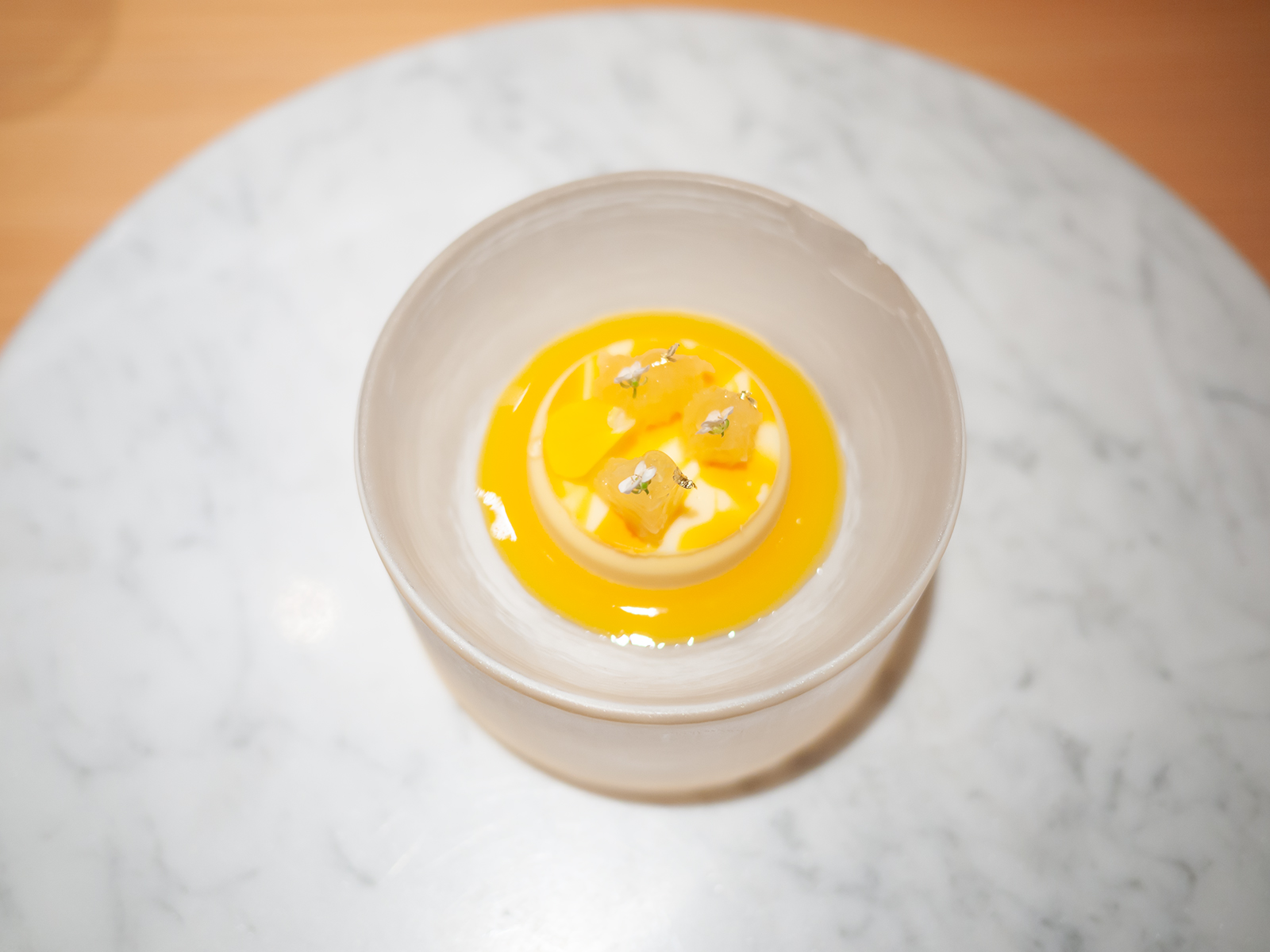 ホワイトチョコと柑橘のパンナコッタ