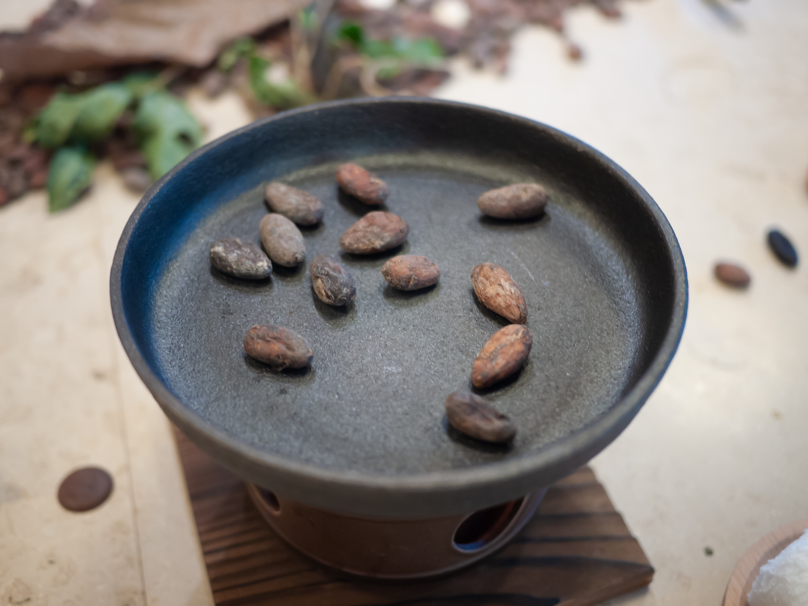 自分でカカオをロースト