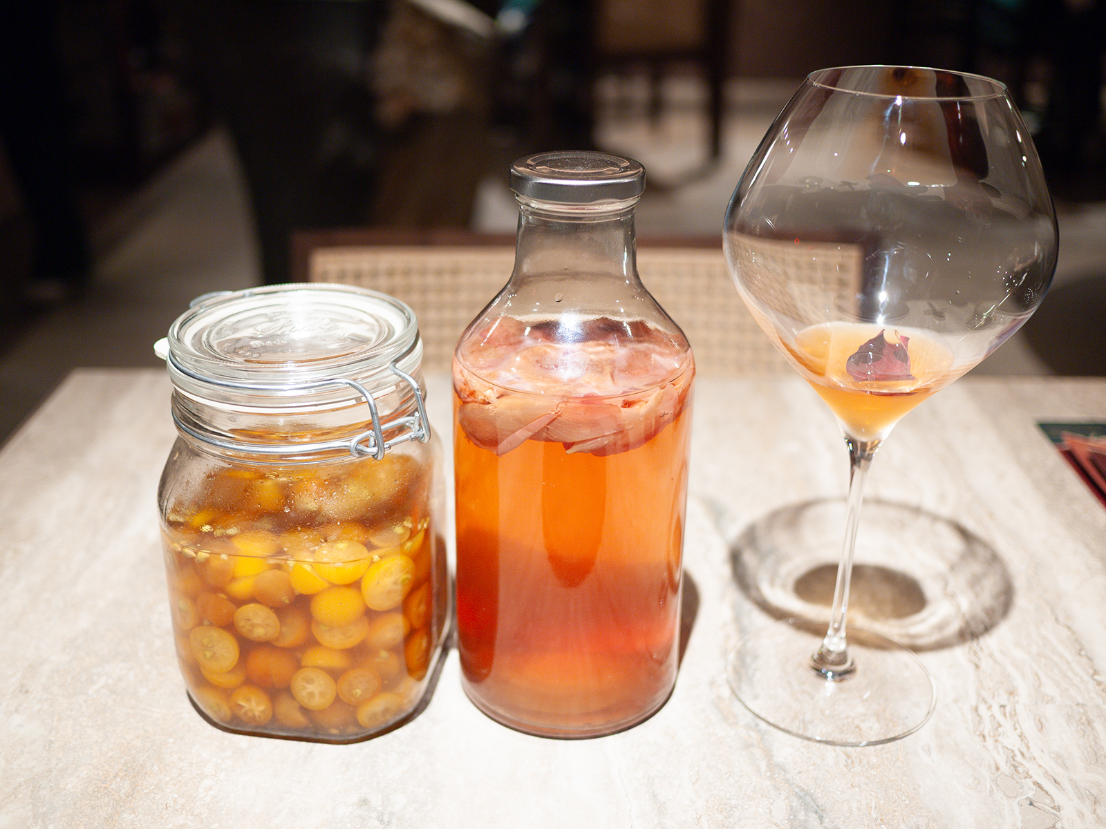 和紅茶、バラ、発酵金柑