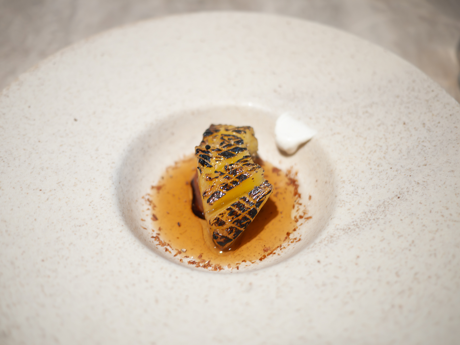 パイナップル、山椒、焦がしメープル